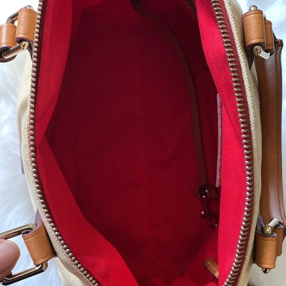 Dooney & Bourke Canvas & Leather Satchel - Picture 7 of 12